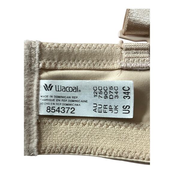 Wacoal bra 854372 Staying Power wire free strapless tan size 34C - Picture 4 of 7